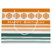 Een Oranje vrolijke verjaardag Groot Cadeauzakje (Voorkant)