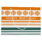 Een Oranje vrolijke verjaardag Groot Cadeauzakje (Achterkant)