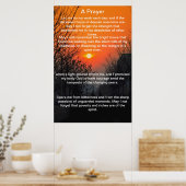 Een oranje Wandelweg Poster voor gebeden (Keuken)