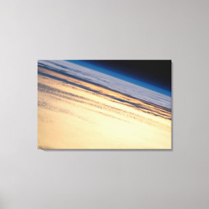 Een orbitale zonsondergang voor de kust van Baja C Canvas Afdruk