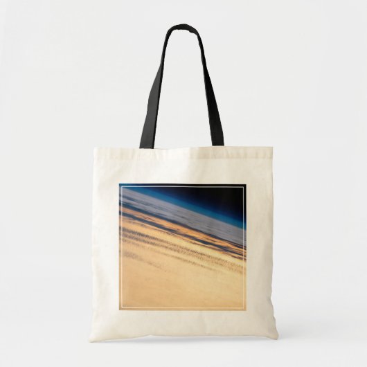 Een orbitale zonsondergang voor de kust van Baja C Tote Bag (Voorkant)