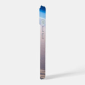 Een orbitale zonsondergang voor de kust van Cabo S iPhone 15 Case (Linkerkant)