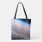 Een orbitale zonsondergang voor de kust van Cabo S Tote Bag (Achterkant)