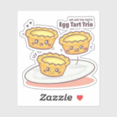 Een orde van lekkere Egg Tart. Sticker (Vel)