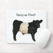 Een Oreo fancy? Belted Galloway Cow Muismat (Met muis)