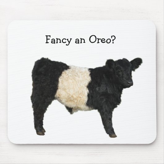 Een Oreo fancy? Belted Galloway Cow Muismat (Voorkant)