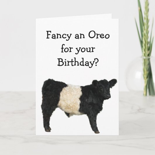 Een Oreo fancy? Belted Galloway Koe Kaart (Voorkant)
