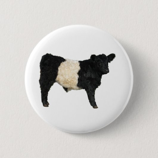 Een Oreo fancy? Belted Galloway Koe Ronde Button 5,7 Cm (Voorkant)