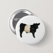 Een Oreo fancy? Belted Galloway Koe Ronde Button 5,7 Cm (Voorkant /achterkant)