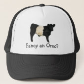 Een Oreo fancy? Belted Galloway Koe Trucker Pet (Voorkant)