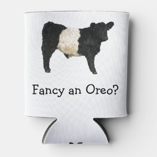 Een Oreo fancy? Beltie Steer Blikjeskoeler (Voorkant)