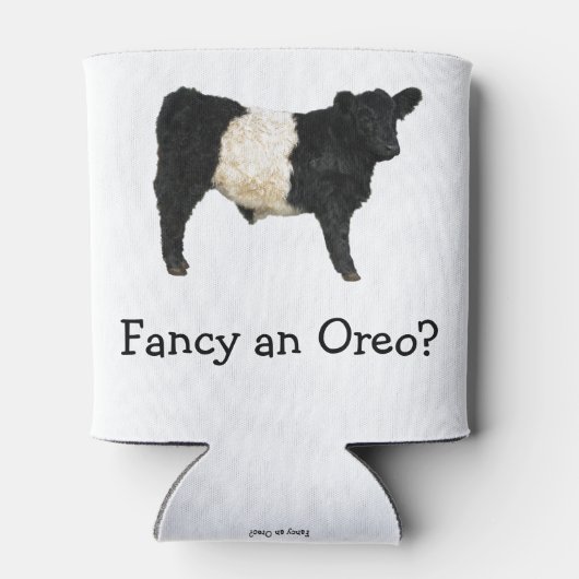 Een Oreo fancy? Beltie Steer Blikjeskoeler (Achterkant)