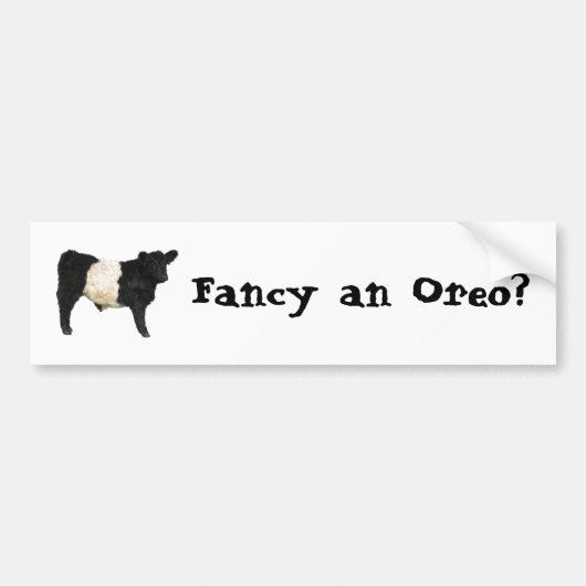 Een Oreo fancy? Beltie Steer Bumpersticker (Voorkant)