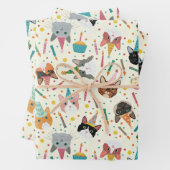 Een orfathday kattenpapier (3 vellen) inpakpapier vel (In situ)