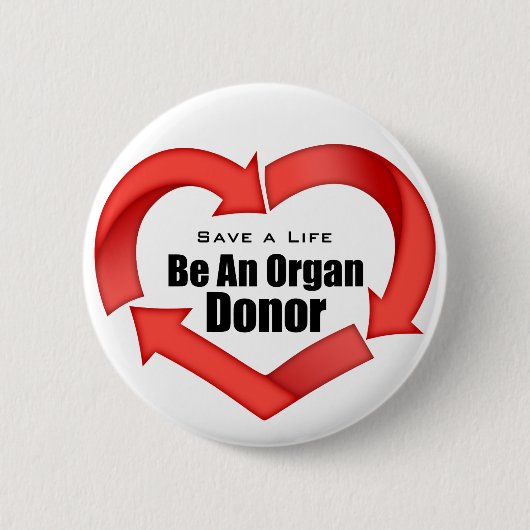 Een orgaandonor zijn ronde button 5,7 cm (Voorkant)