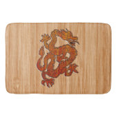 Een orientale draak in Bamboo Badmat (Voorkant)