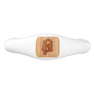 Een orientale draak in Bamboo Keramische Ladegreep