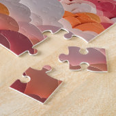 Een origami draak legpuzzel (Zijkant)