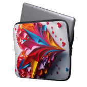Een origami hart laptop sleeve (Voorkant Links)