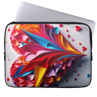 Een origami hart laptop sleeve