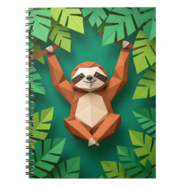 Een Origami Mooie Luiaard Rug Zak Notebook Notitieboek