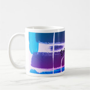 Een origineel abstract ontwerp op een klassieke wi koffiemok