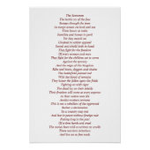 Een origineel gedicht over Schotse aankomst Perfect Poster (Voorkant)