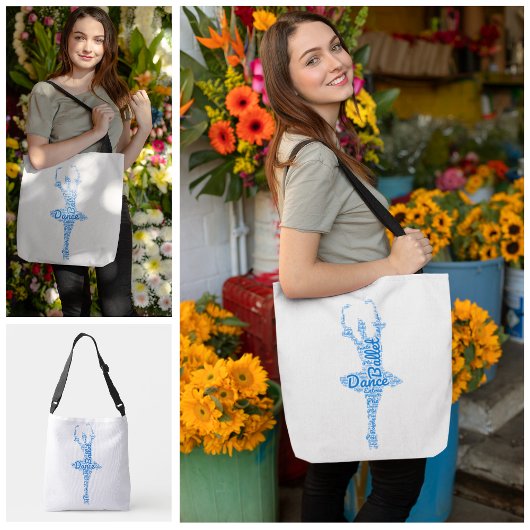 Een originele ballet met de thema's van de dwarsza crossbody tas