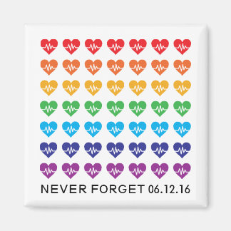 Een Orlando One Pulse Rainbow 49 Harten Magneet