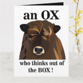 Een os die buiten de kaders denkt Groet Kaart (Gele Bloem)