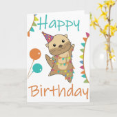 Een Otter Birthday wil graag een goede otter-kaart Kaart (Gele Bloem)