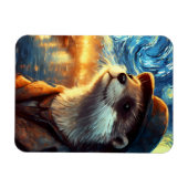 Een otter in de Sterrennacht Magneet (Horizontaal)