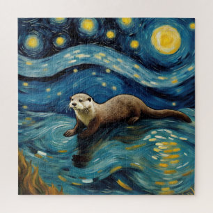 Een otter in het Sterrennacht Zee Legpuzzel