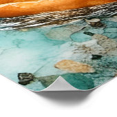 Een otter op vakantie in een drijvende donut poster (Hoek)