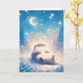 Een otter Sterrennacht Kaart (Gele Bloem)