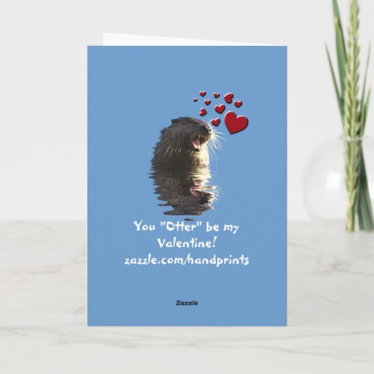 Een otter Valentijn Kaart (Achterkant)