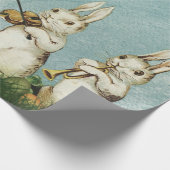 Een oud afbeelding paaskonijnen Tissue Paper Cadeaupapier (Hoek)