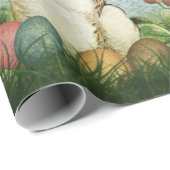 Een oud afbeelding paaskonijnen Tissue Paper Cadeaupapier (Rol Hoek)