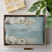 Een oud afbeelding paaskonijnen tissuepapier (Geschenk)