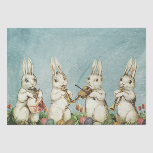 Een oud afbeelding paaskonijnen tissuepapier (Voorkant)