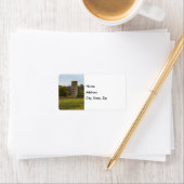 Een oud Boerderij Silo Adresetiketten Etiket (Insitu)