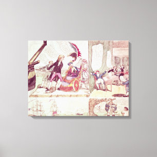 Een oud filosoof onderwijzen canvas afdruk