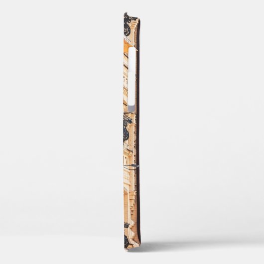 Een oud geel huis met ijzerbalkons. f. Case-Mate iPhone case (Achterkant / Links)