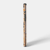 Een oud geel huis met ijzerbalkons. f. iPhone hoesje (Linkerkant)