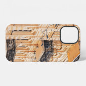 Een oud geel huis met ijzerbalkons. f. iPhone hoesje (Achterkant horizontaal)