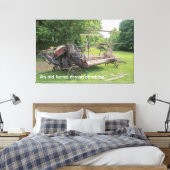 Een oud getekend paard combineert canvas afdruk (Insitu (Slaapkamer))