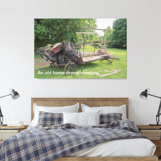 Een oud getekend paard combineert canvas afdruk (Insitu (Slaapkamer))