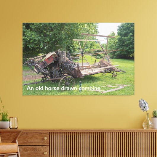 Een oud getekend paard combineert canvas afdruk (Insitu (Woonkamer))