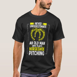 Een oud Hoefijzer van Mannen nooit onderschatten T-shirt