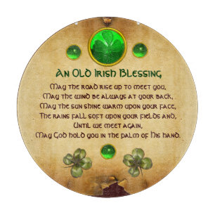 Een oud Iers "Blessing Parchment"  Snijplank